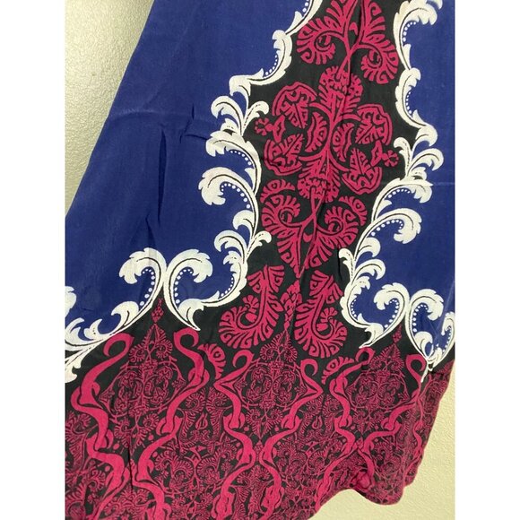Express Floral Shift Dress Womens Size Medium Paisley Flowy Short sleeve Boho - Picture 7 of 12